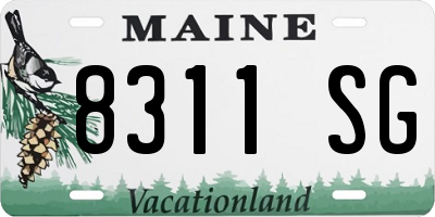 ME license plate 8311SG