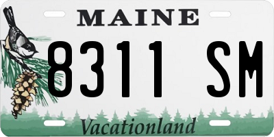 ME license plate 8311SM