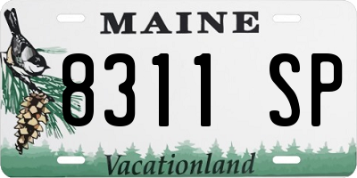 ME license plate 8311SP