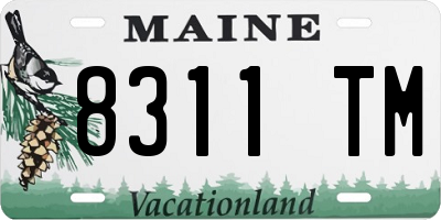 ME license plate 8311TM