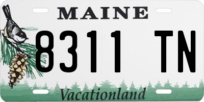 ME license plate 8311TN