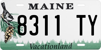 ME license plate 8311TY