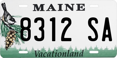 ME license plate 8312SA