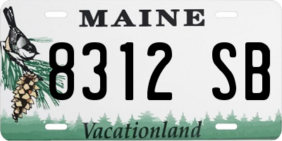 ME license plate 8312SB