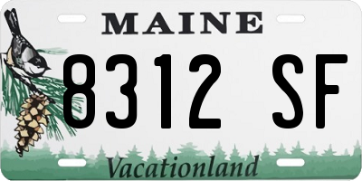 ME license plate 8312SF