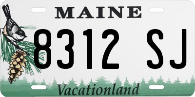 ME license plate 8312SJ