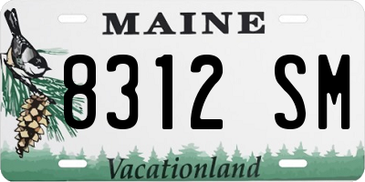 ME license plate 8312SM