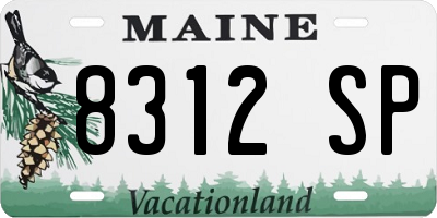 ME license plate 8312SP