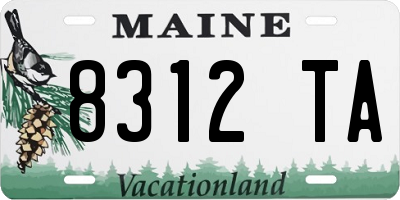 ME license plate 8312TA