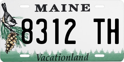 ME license plate 8312TH