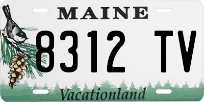 ME license plate 8312TV