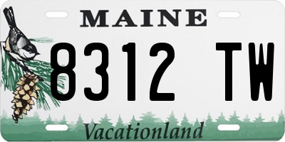 ME license plate 8312TW