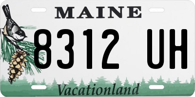 ME license plate 8312UH