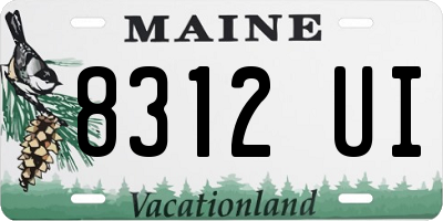 ME license plate 8312UI