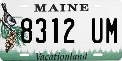 ME license plate 8312UM