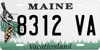 ME license plate 8312VA