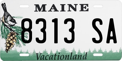 ME license plate 8313SA