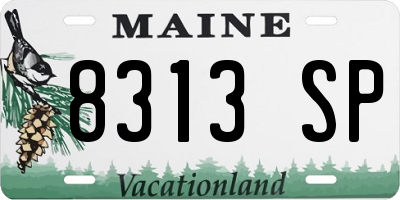 ME license plate 8313SP