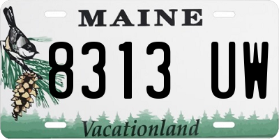 ME license plate 8313UW