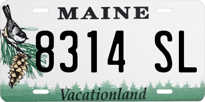 ME license plate 8314SL