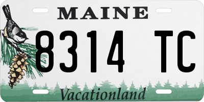 ME license plate 8314TC
