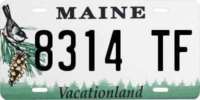 ME license plate 8314TF