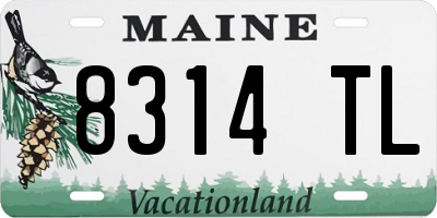 ME license plate 8314TL