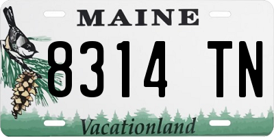 ME license plate 8314TN