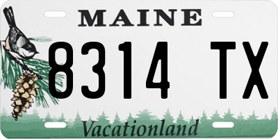 ME license plate 8314TX