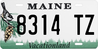 ME license plate 8314TZ