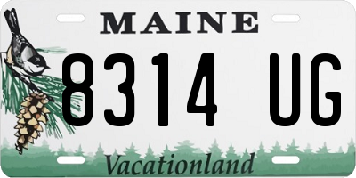 ME license plate 8314UG