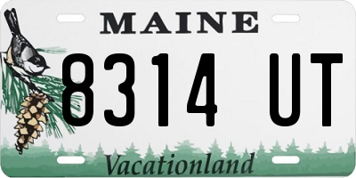ME license plate 8314UT