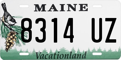 ME license plate 8314UZ
