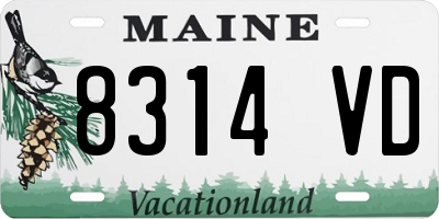 ME license plate 8314VD
