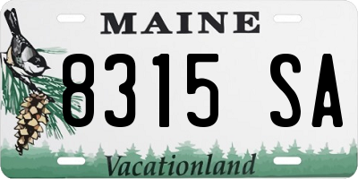 ME license plate 8315SA