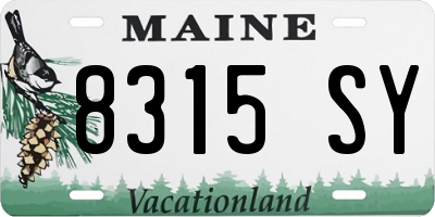 ME license plate 8315SY