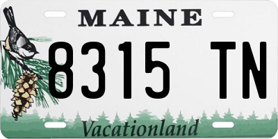 ME license plate 8315TN