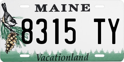 ME license plate 8315TY