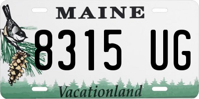 ME license plate 8315UG