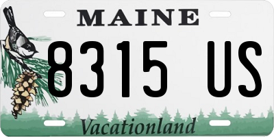 ME license plate 8315US