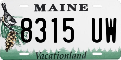 ME license plate 8315UW