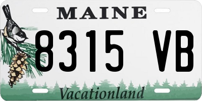 ME license plate 8315VB