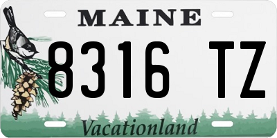 ME license plate 8316TZ