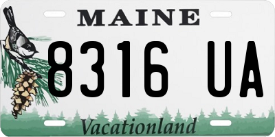 ME license plate 8316UA