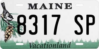 ME license plate 8317SP