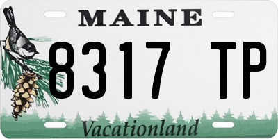 ME license plate 8317TP