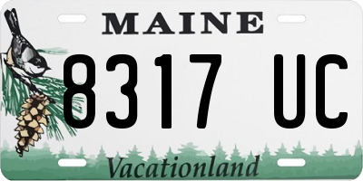 ME license plate 8317UC
