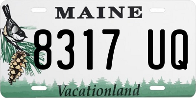 ME license plate 8317UQ