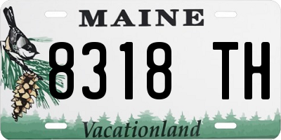 ME license plate 8318TH