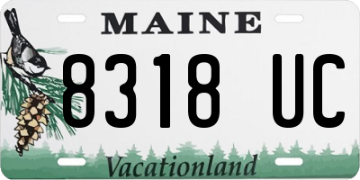 ME license plate 8318UC